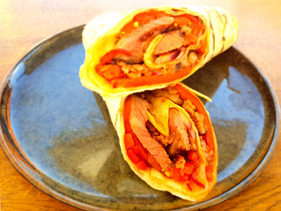Pulled Beef Ribs Wrap